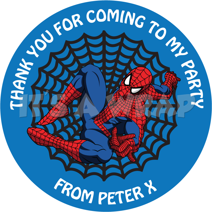 Spiderman Sweet Cone Stickers - Spiderman Web Coloring Pages (870x870), Png Download