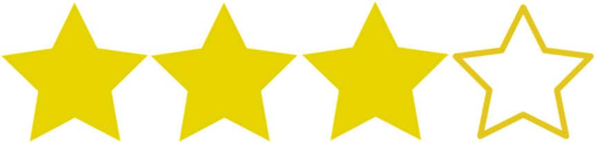 3%2f4 - Star Rating Transparent Background (1000x500), Png Download
