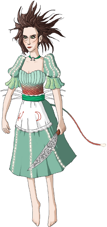 Alice From Alice Madness Returns, Wearing The Siren - Alice Madness Returns Weapon Siren (506x814), Png Download