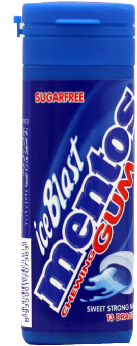 Mentos Gum Ice Blast Mint S - Caffeinated Drink (550x684), Png Download