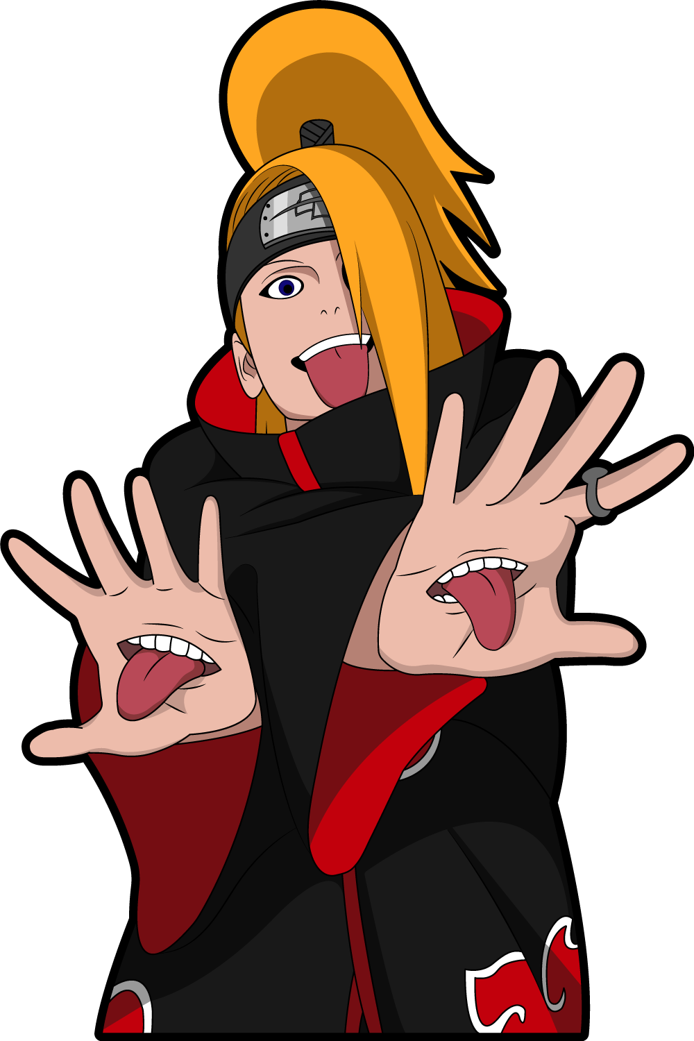 Image Of Akatsuki Deidara - Akatsuki Deidara Hand (1000x1500), Png Download