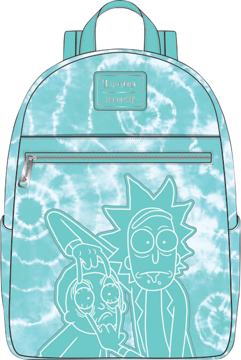 Loungefly Rick And Morty Tie-dye Mini Backpack Apparel - Hand Luggage (480x716), Png Download