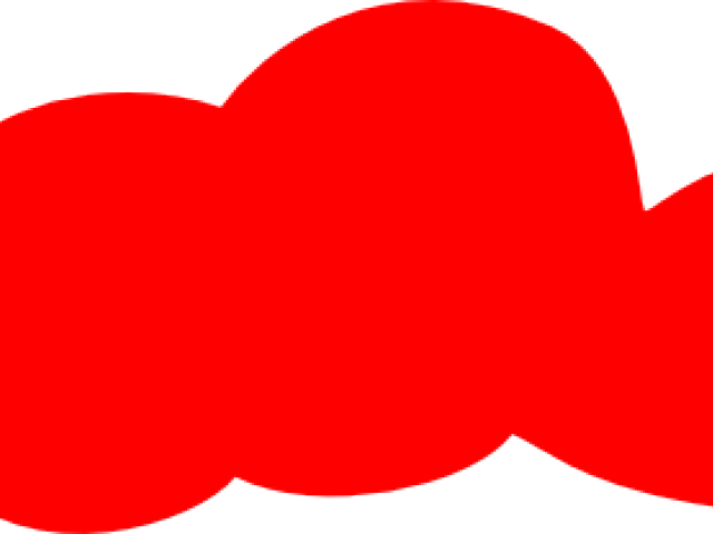 Red Cloud Clipart Vector - Heart (640x480), Png Download