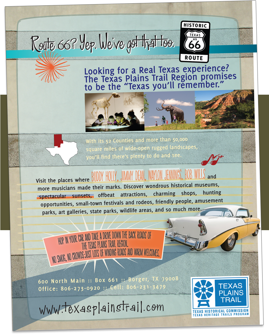 Route 66 Guide Ad - Flyer (910x1176), Png Download