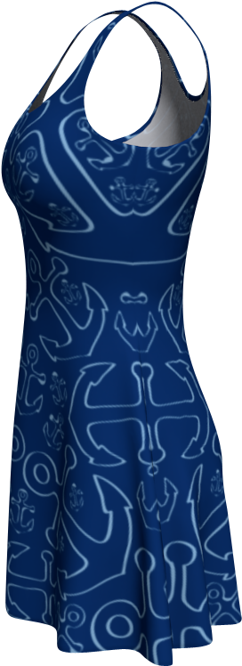 Anchor Dream Flare Dress - Cocktail Dress (1120x1000), Png Download