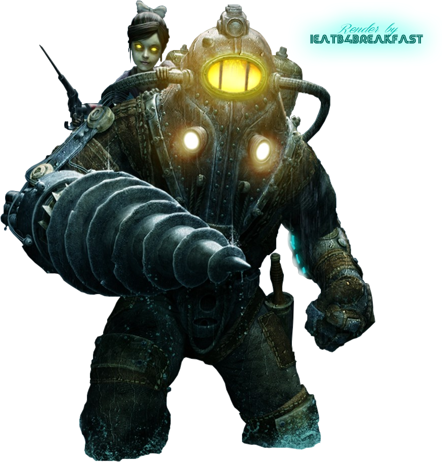 Bioshock Png - Bioshock 2 Subject Delta And Little Sister (900x1000), Png Download