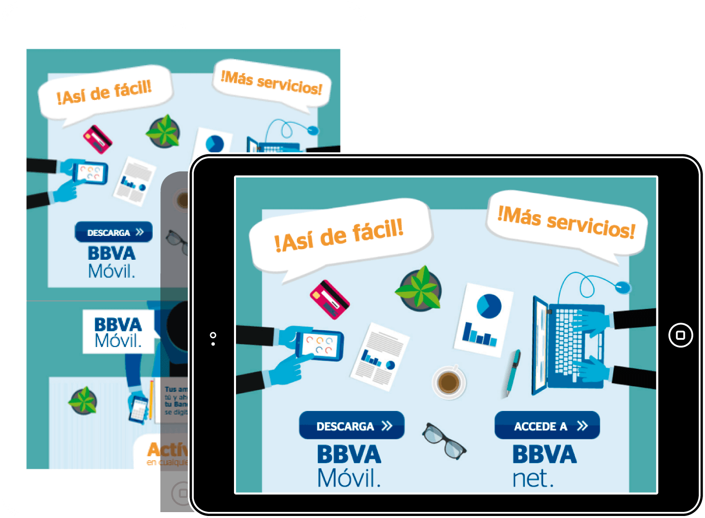 Bbva Landing Page - Bbva App Landing Page (2000x1200), Png Download