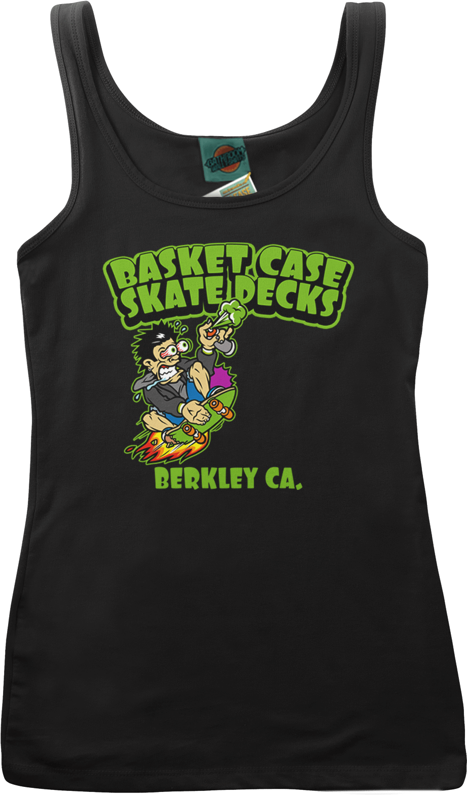 Green Day Inspired Basket Case Skateboards T-shirt - Active Tank (1000x1625), Png Download