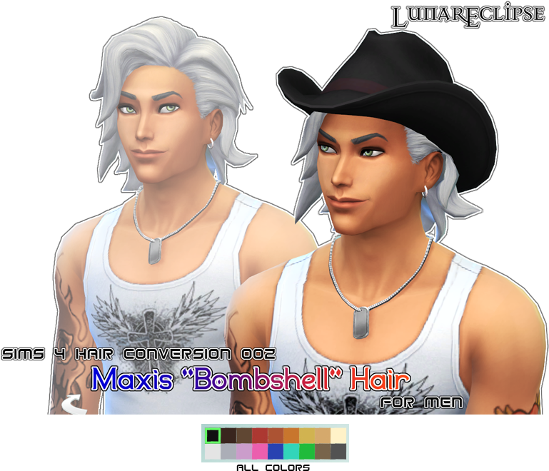 Tumblr Nbn0j1tezh1tlc16xo1 1280 - Long Male Hair Sims 4 Ombre (808x677), Png Download