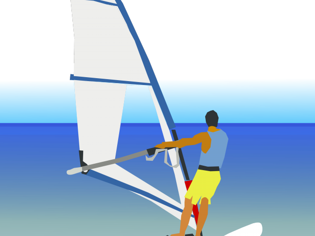 Windsurfing Clipart (640x480), Png Download