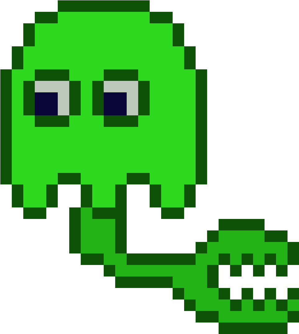 Pac Man Ghost - Angry Face Pixel Art (1184x1184), Png Download