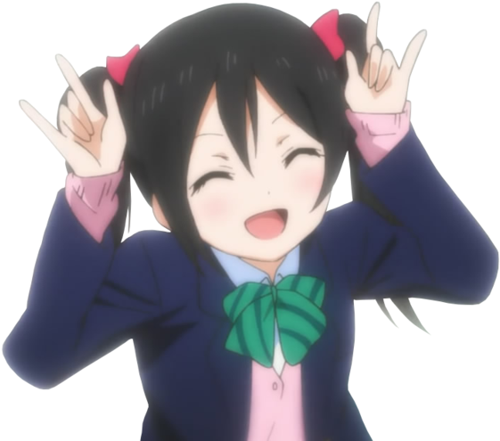 Imágenes Png De Nico Yazawa - Niko Niko Nii Girl (600x570), Png Download