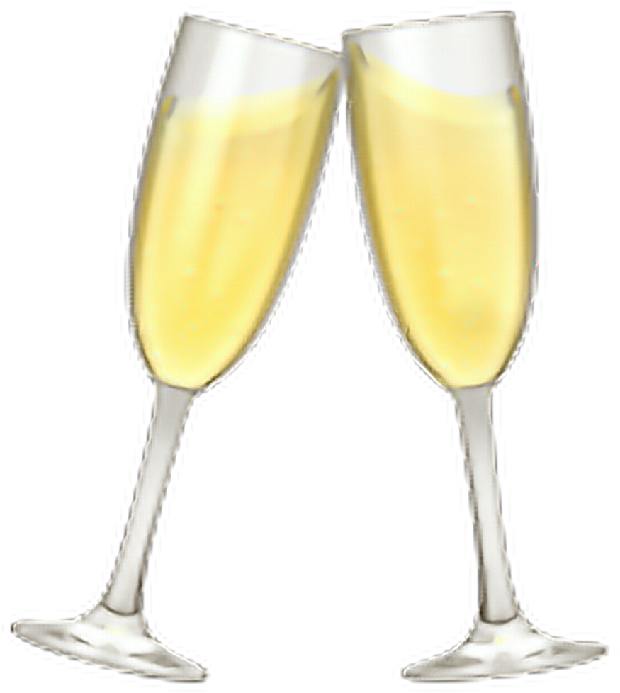 Emoji Sticker - Clinking Glasses Emoji Png (1024x1024), Png Download