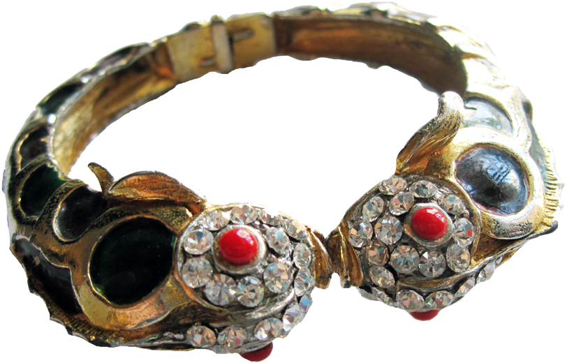 Vintage K - J - L - Kenneth Jay Lane Double Fish Head - Bracelet (811x811), Png Download