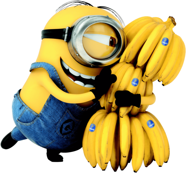 Download - Minions Com Bananas Png (715x715), Png Download