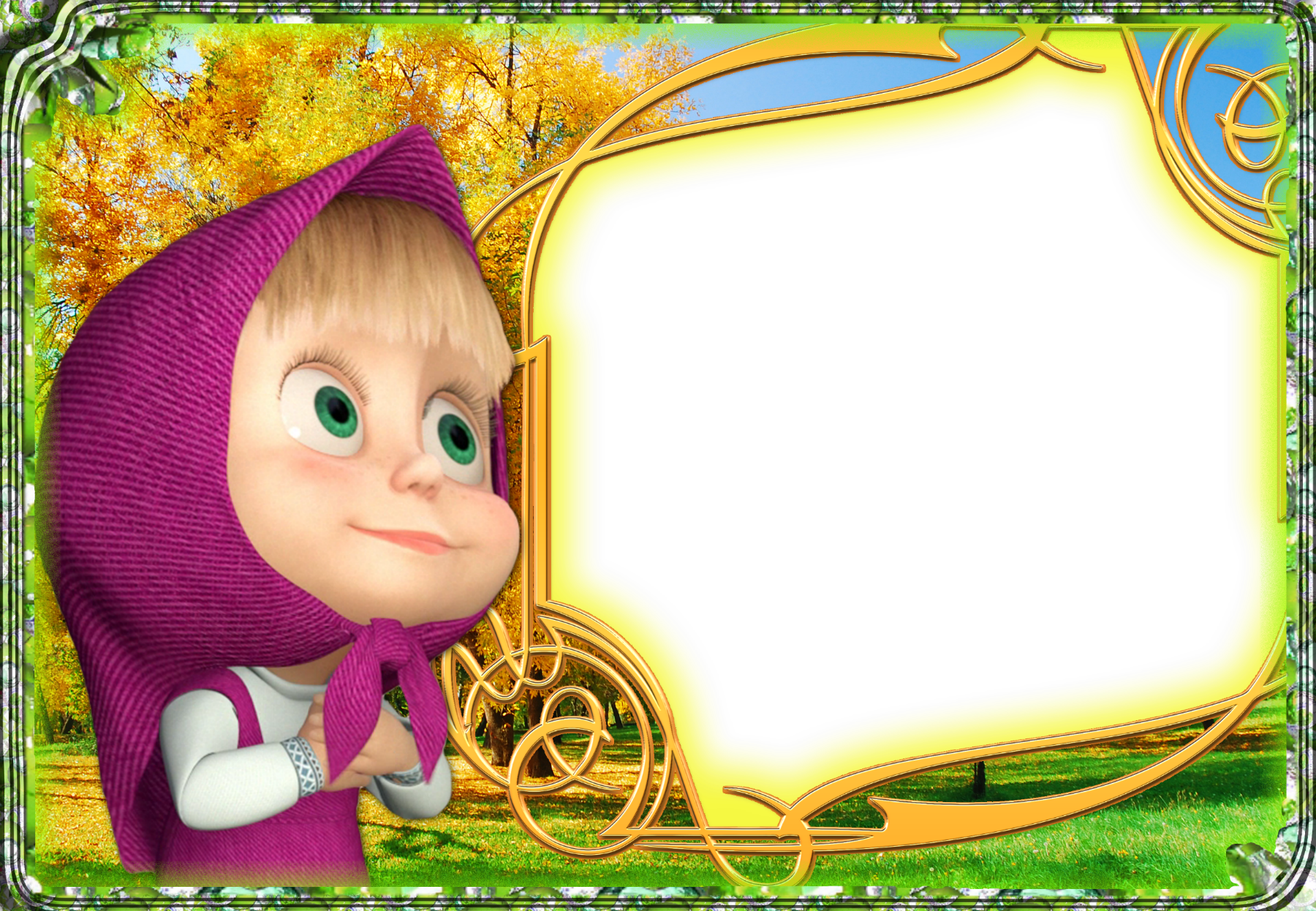 Efecto De Fotos De La Categoría - Fotomontaje Masha Y El Oso (1800x1246), Png Download