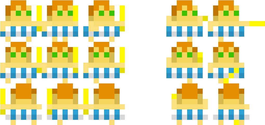 Seaside Bachelor Spritesheet-1 (1120x480), Png Download