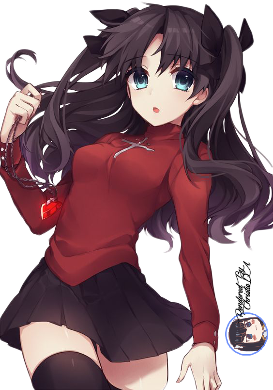 Tohsaka Rin Render - Rin Fate (564x804), Png Download