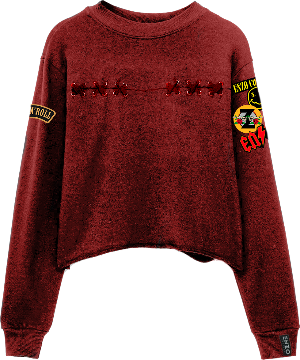 Rock Parches Lazos - Sweater (979x1175), Png Download