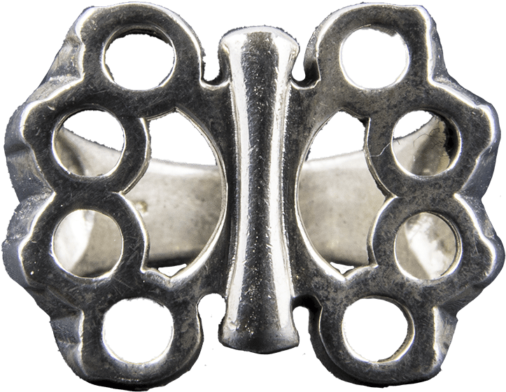 Double Knuckle Duster Ring - Circle (800x800), Png Download