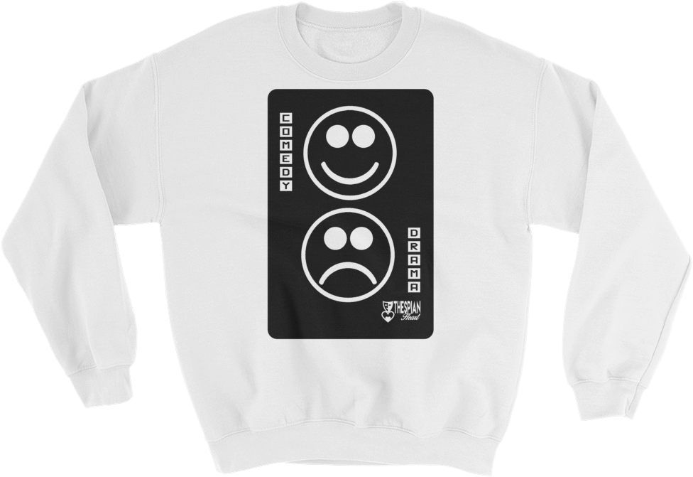 Comedy/ Drama Sweatshirt - Long-sleeved T-shirt (1000x1000), Png Download