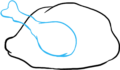 How To Draw Turkey Dinner (680x678), Png Download