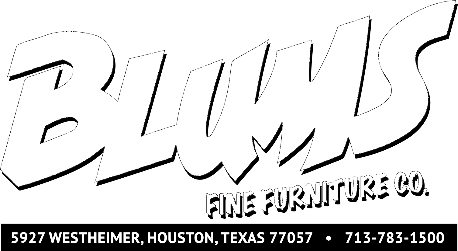 Blum's Furniture Co - Calligraphy (2113x974), Png Download