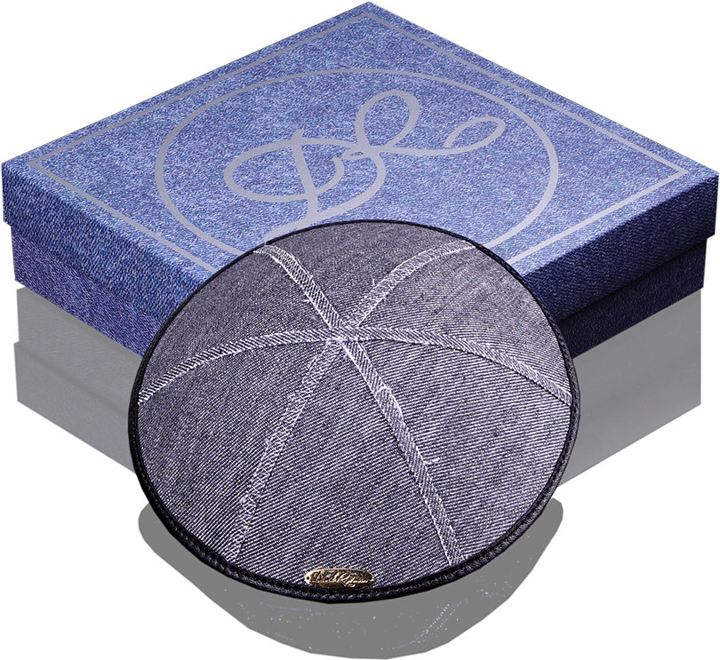 Kippah «modern» Jeans Grey With Black Stripe - Kippah (1000x1000), Png Download