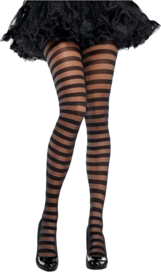 black striped tights