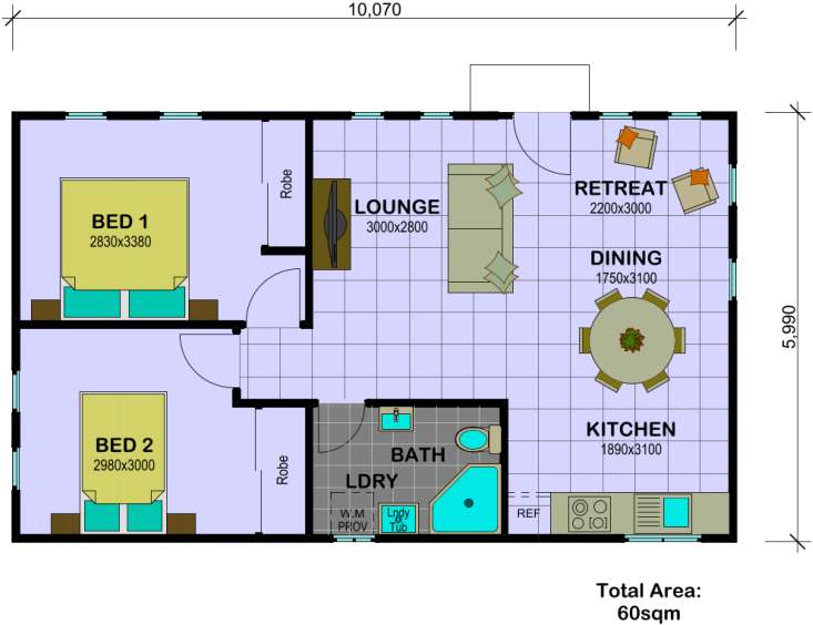 Dingo Ii Plan - Diagram (733x574), Png Download
