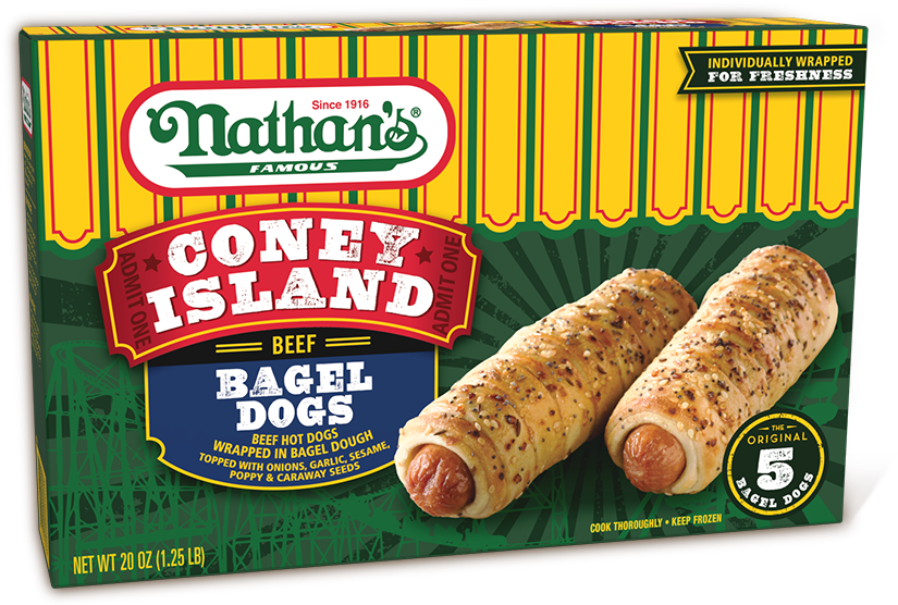 Bagel Wrapped Hot Dog (839x600), Png Download