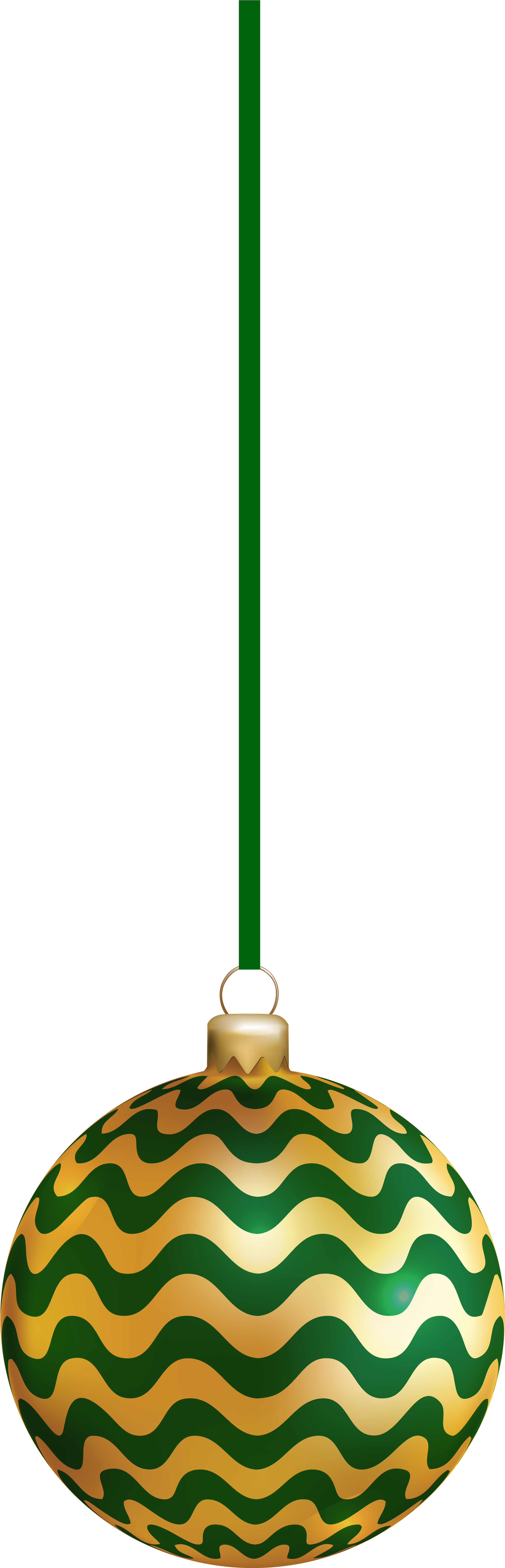 Christmas Ornament Green Deco Clip Art - Circle (2624x8000), Png Download