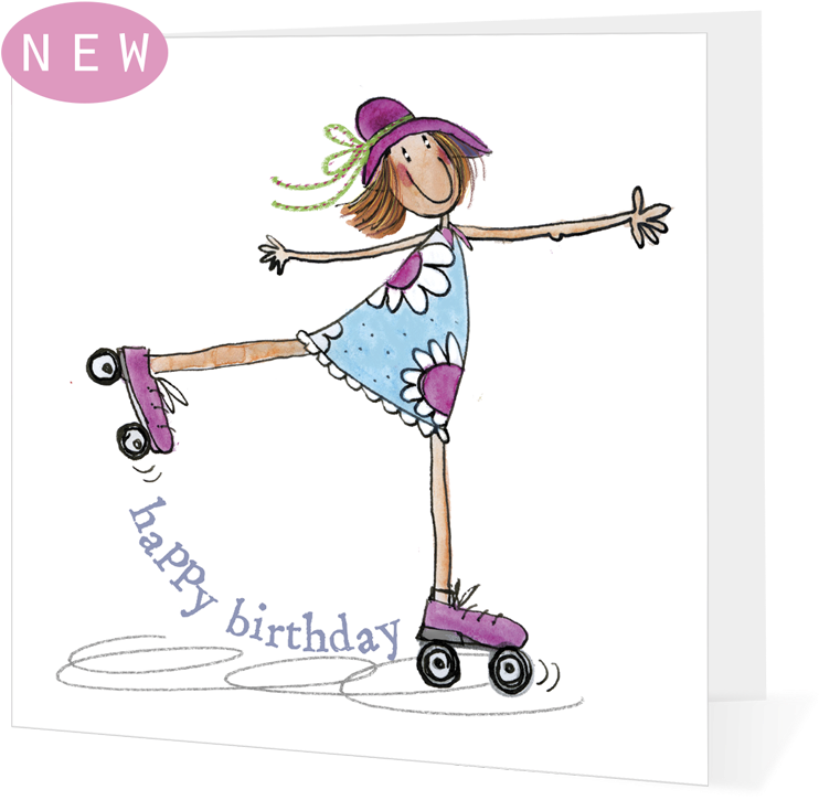 Happy Birthday 4bcef2f63ec6c - Happy Birthday Roller Skates (750x750), Png Download