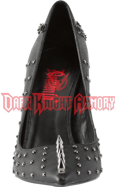 Spiked And Studded Lightning Bolt Heels - Leather Jacket (650x650), Png Download