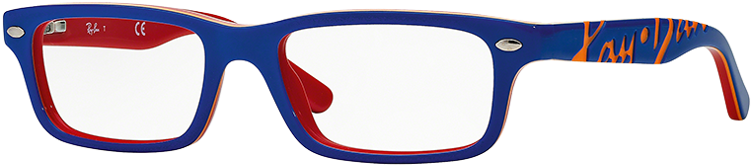 Ray-ban Optical Frame Rb1535 - Oculos De Grau Masculino Armação Azul (750x424), Png Download