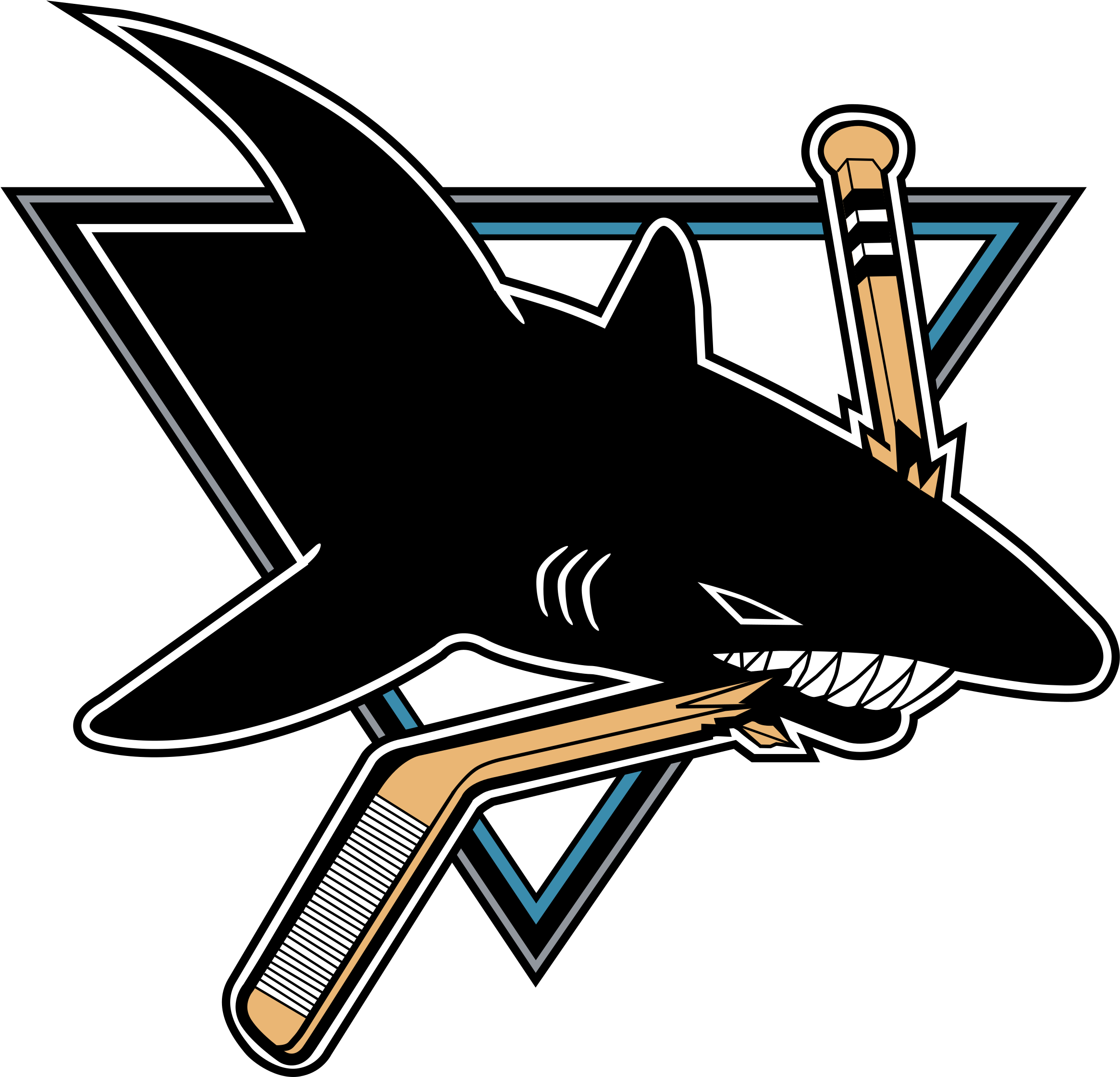 San Jose Sharks Logo Png - San Jose Sharks First Logo (2400x2400), Png Download