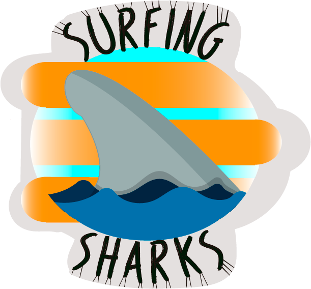 Surfing Sharks Beer Logo Beer - Illustration (800x600), Png Download