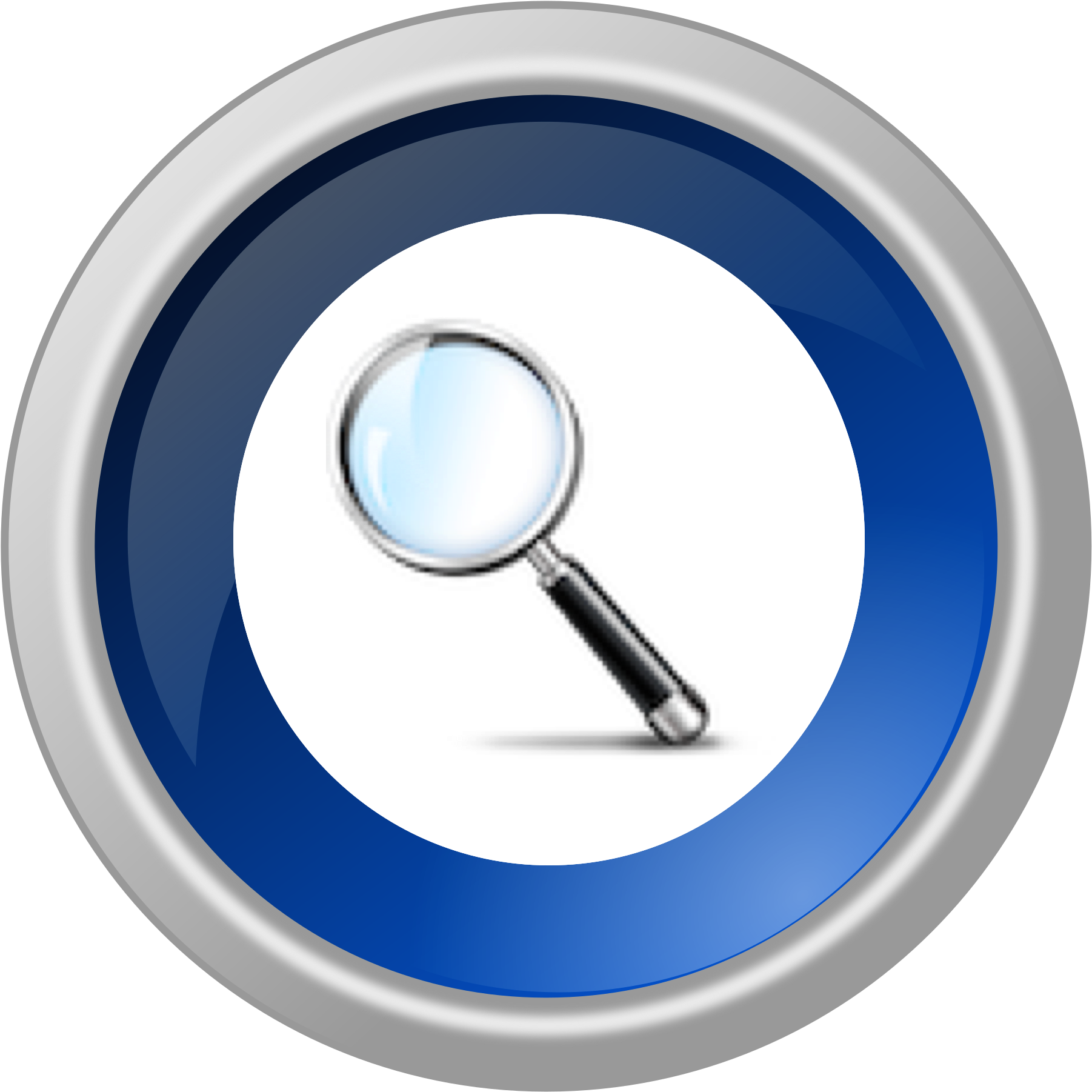 Blue Search Btn - Circle (2400x2400), Png Download