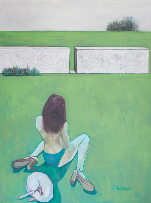 Two Figures And A Fragment Of The White House - Painting (700x700), Png Download