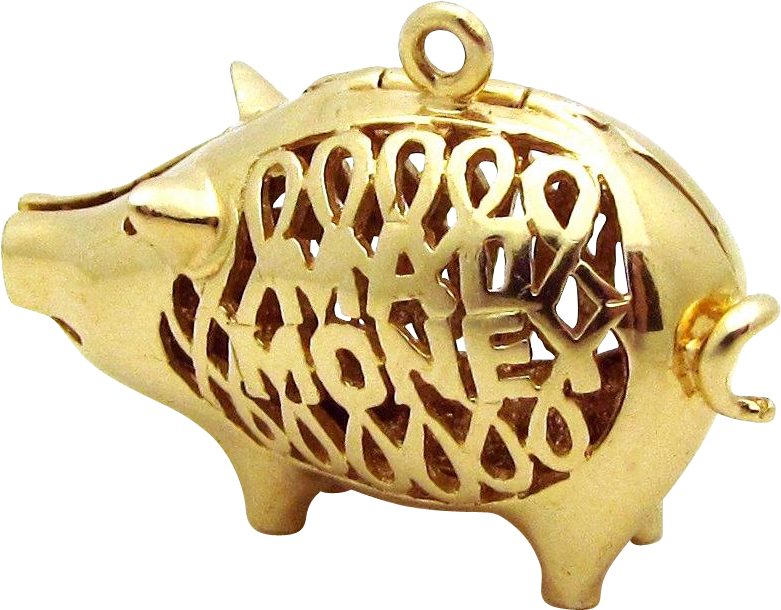 Vintage K Gold D Large Mad Money - Boar (780x780), Png Download