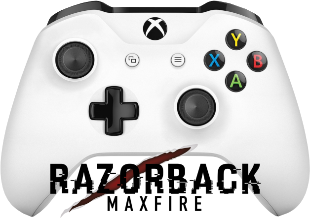 Razorback Maxfire White Xbox One Controller Modz Custom - Game Controller (627x597), Png Download