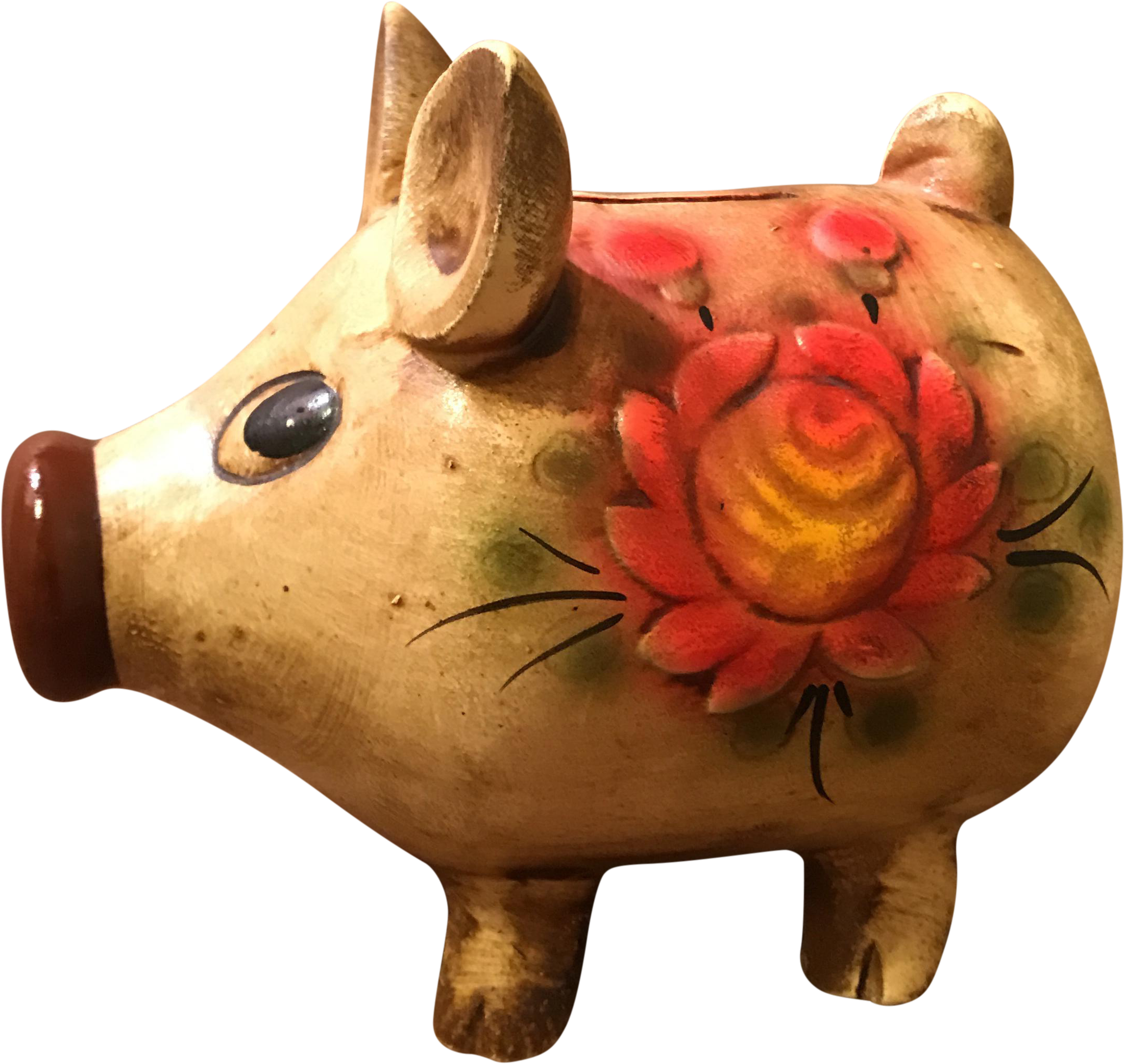 Vintage Art Pottery Pig Bank Chairish (2394x2267), Png Download
