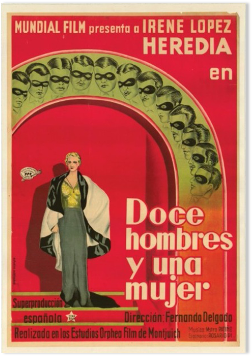 Old Poster Of The Movie Doce Hombres Y Una Mujer - Poster (1457x1457), Png Download