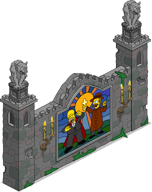 Ornate Ruin Wall - Cartoon (588x740), Png Download
