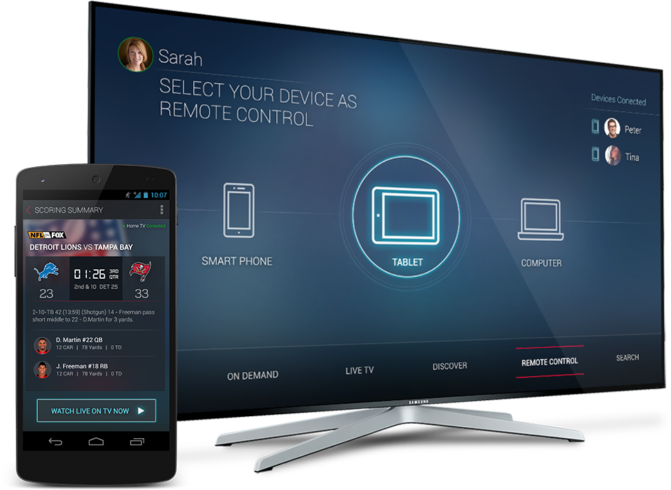 Smart Tv App Concept (1000x731), Png Download