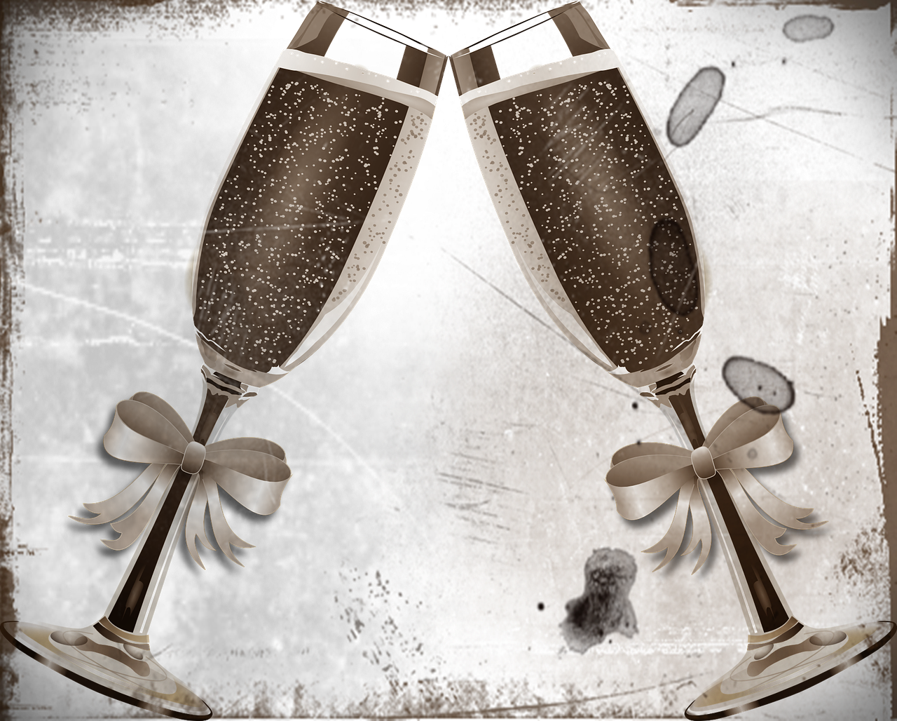 Wine Glass Gold Clipart (1280x1028), Png Download