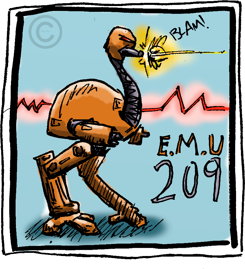 Emu Ed 209 Robocop - Turkey (1049x992), Png Download