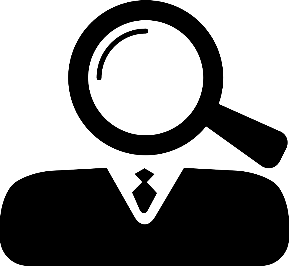 Magnifying As Head Of Business Professional Png - Professional Icon White Png (980x902), Png Download