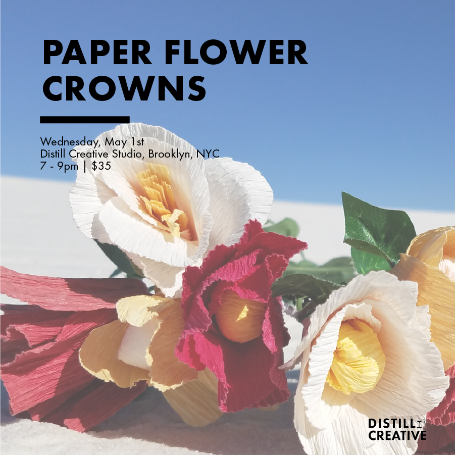 Paper Flower Crown Workshop (901x901), Png Download