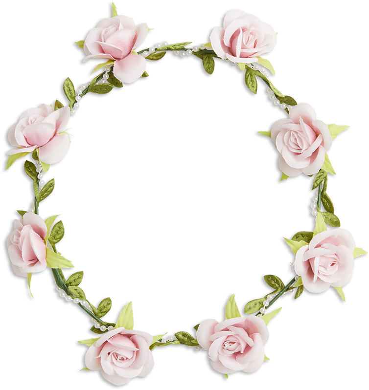 Flower Crown Pink - Blomsterkrans Png (888x888), Png Download